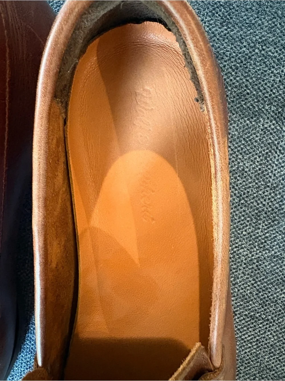 Men's Brown Leather Slip-On Loafers with Suede Accent